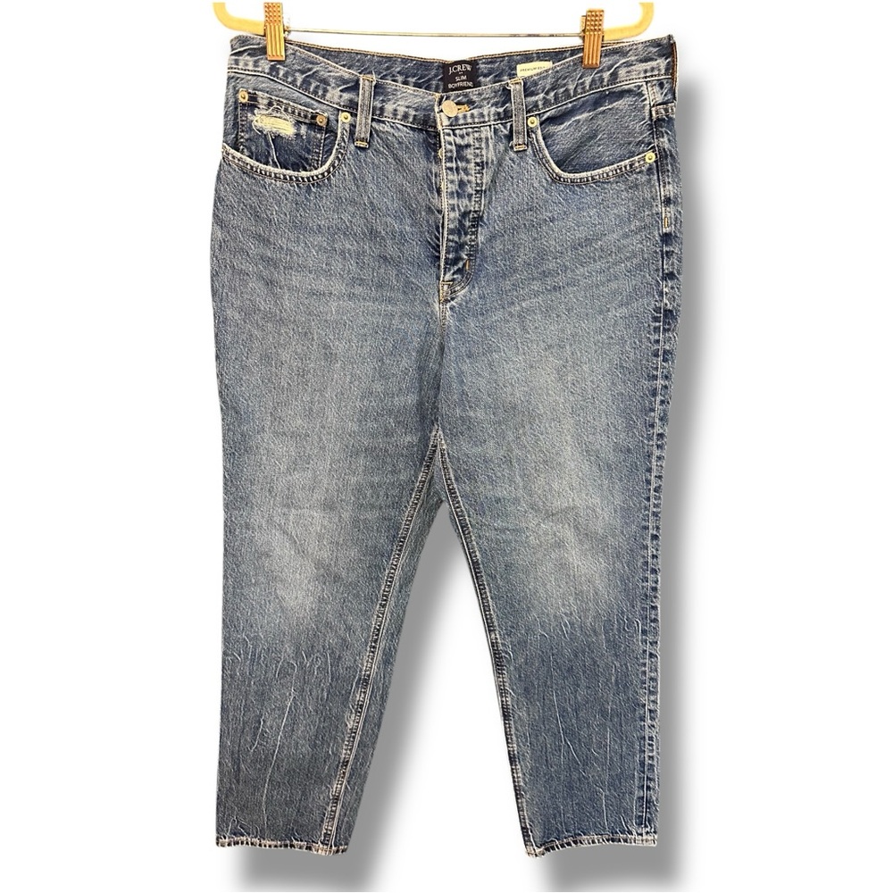 J. Crew Slim Boyfriend Premium Edition Jeans in Blue Denim. Size 30